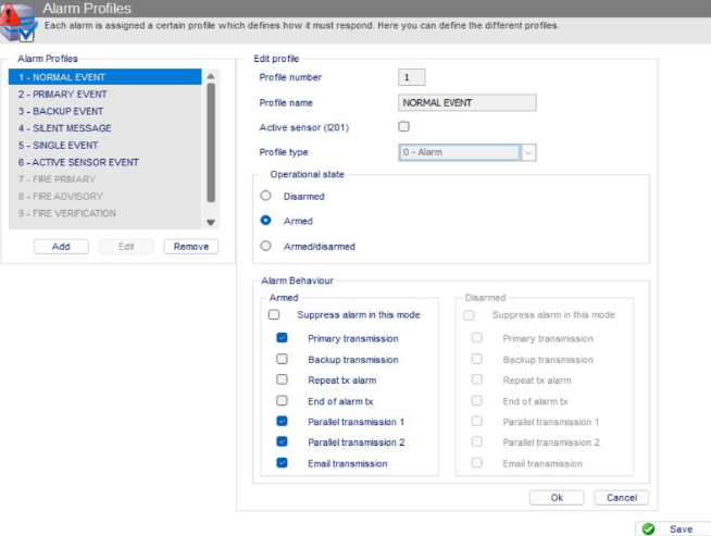 ADPRO Profile Settings